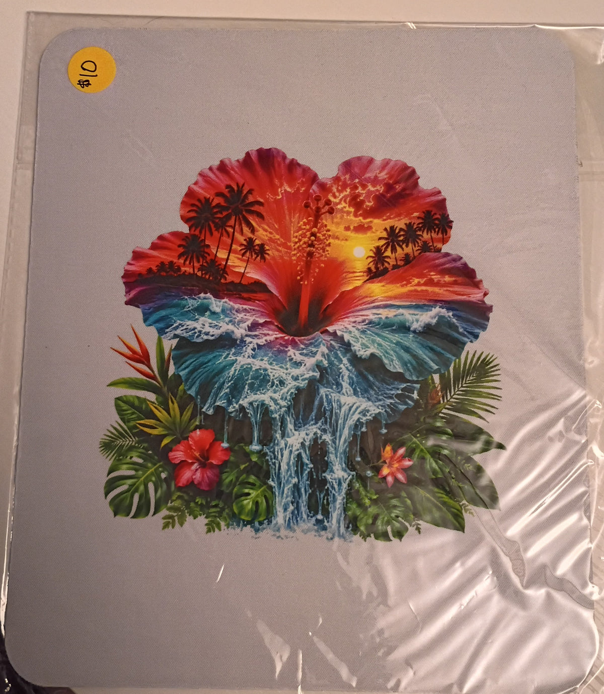 Mouse Pad 24 x 20 x 0.02cm Hibiscus waterfall